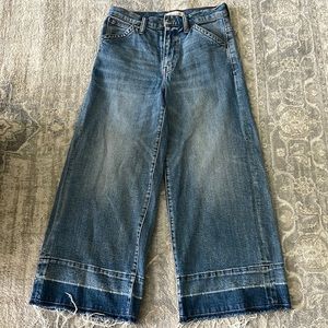 Madewell high-waisted, cropped jeans. “Wide-leg crop” size 27.